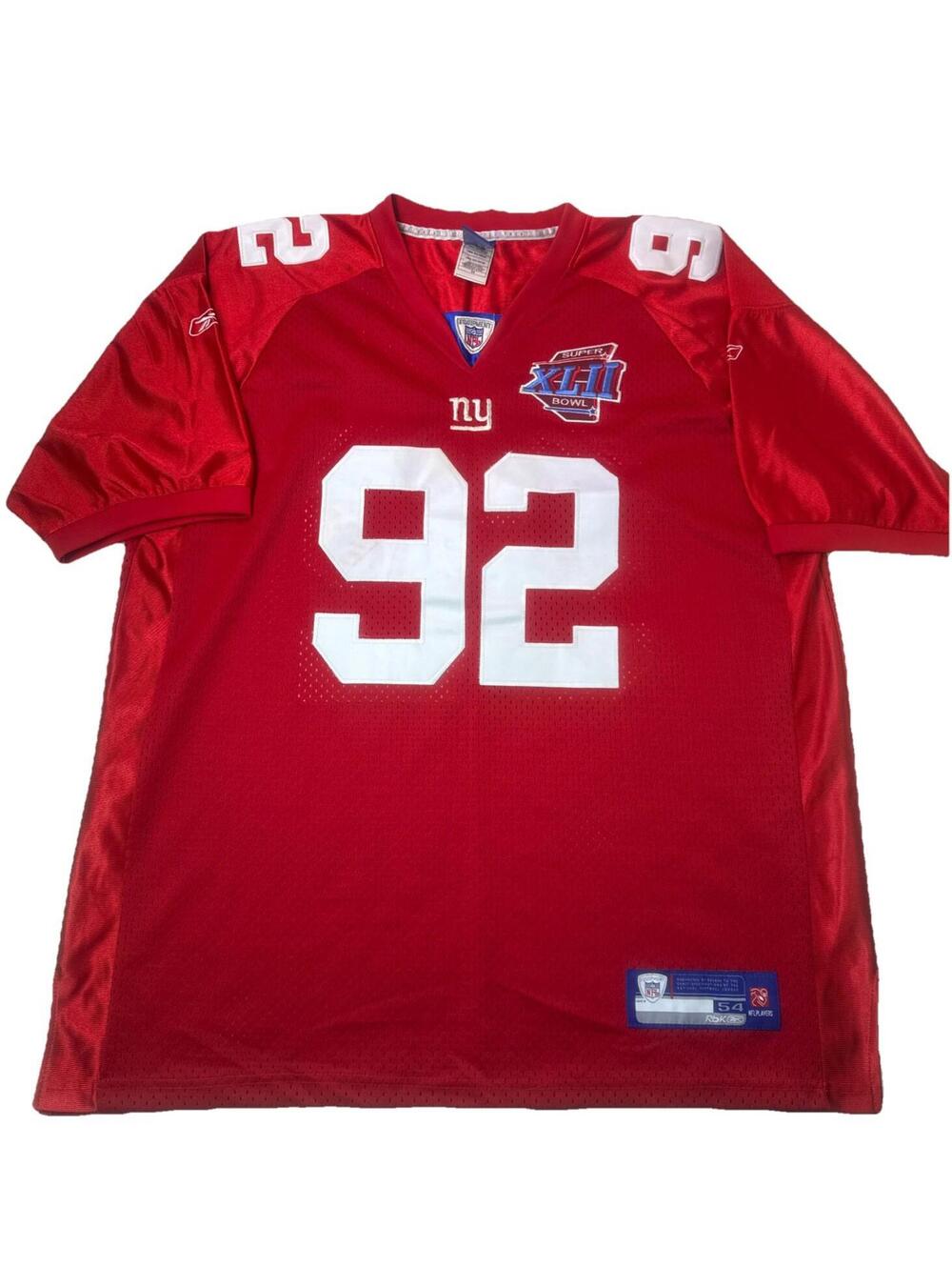 NFL Michael Strahan NY Giants SB -XL-ll Football Jersey men’s Sz 54 Stitched